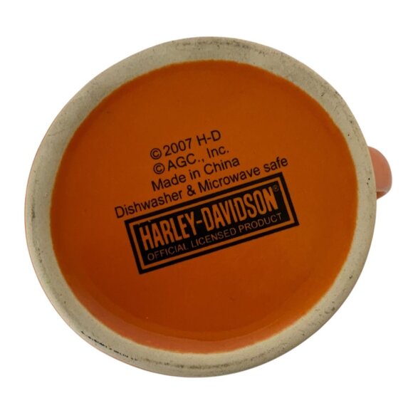 Harley-Davidson Orange Slanted Coffee Mug Enjoy the Ride Ceramic 2007 - Picture 6 of 6